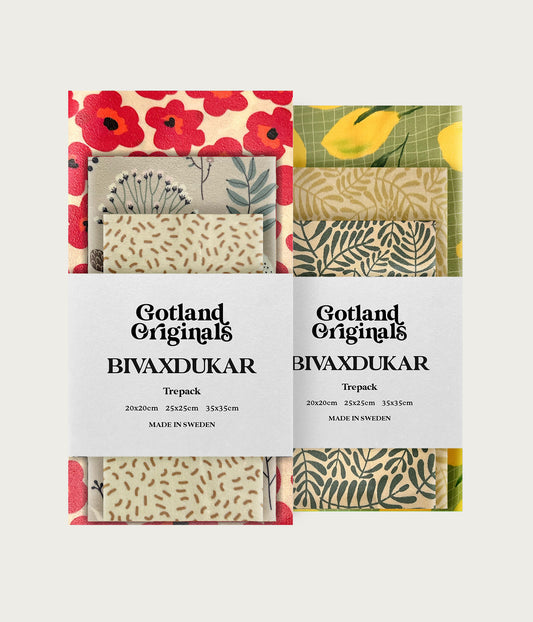 Bivaxduk 6-pack i slumpvisa färger