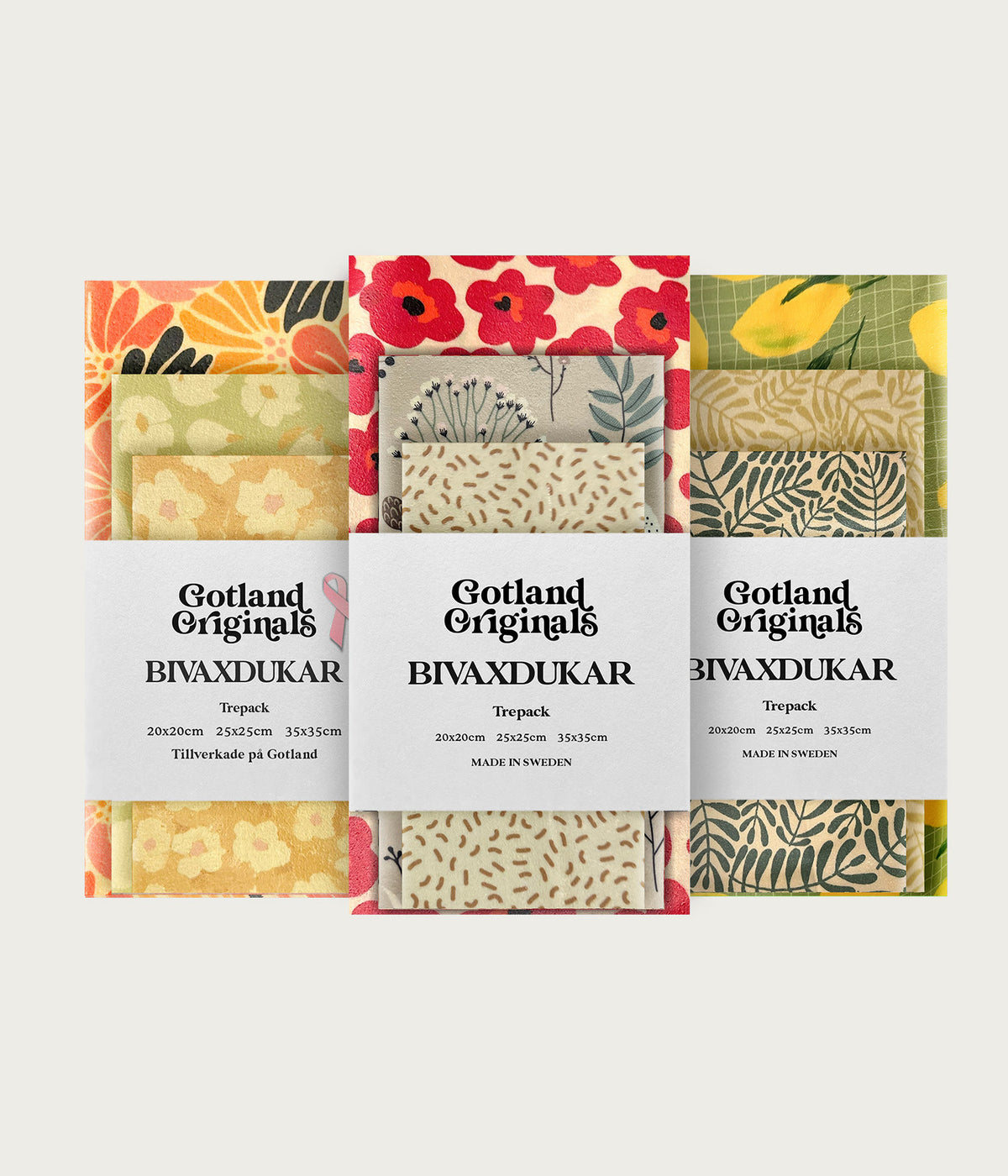 Bivaxdukt 9-pack i slumpvisa färger