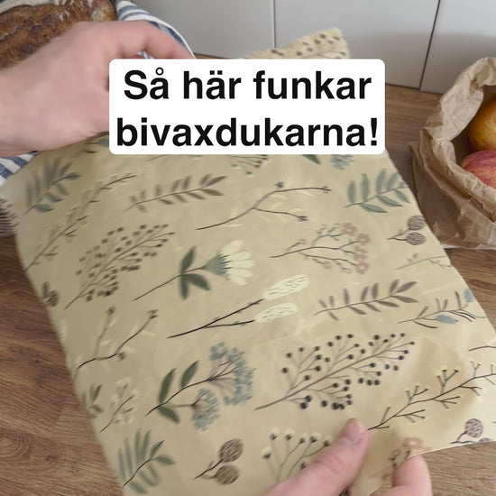 Film med Fårö mönster om hur man använder bivaxdukar och diskar dem