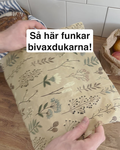 Film med Fårö mönster om hur man använder bivaxdukar och diskar dem